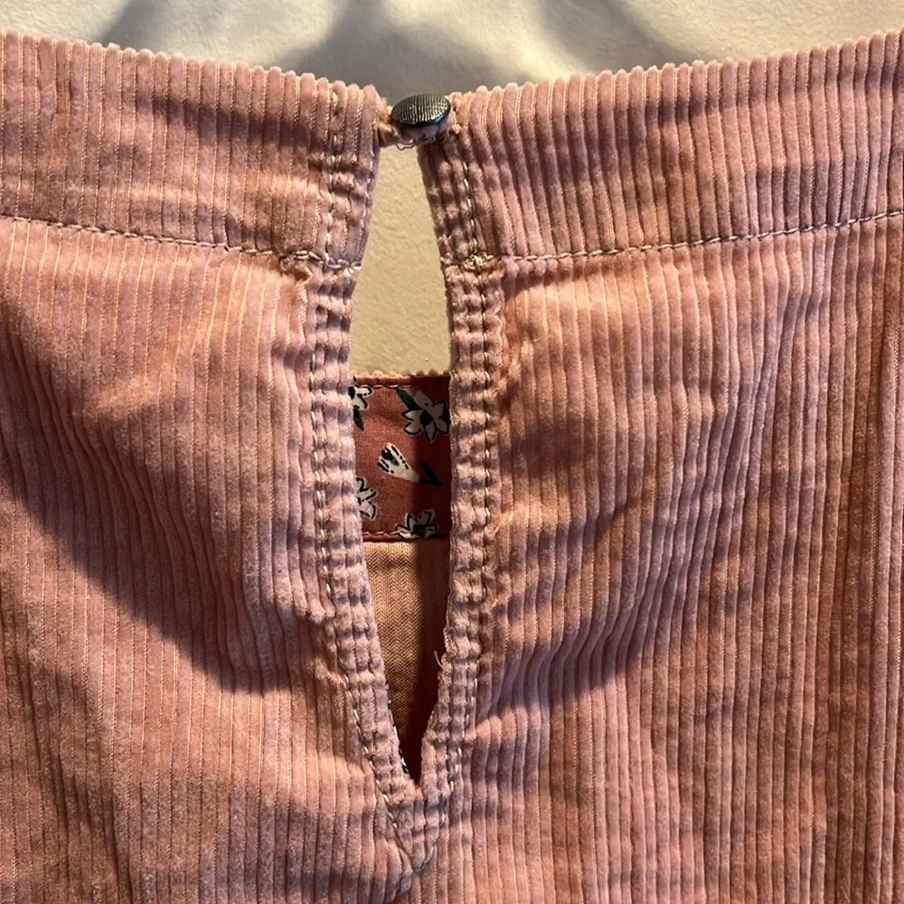NWT Anthropologie Maeve Pink Tessa Flounced Corduroy Tunic Dress, 0 - Picture 11 of 16